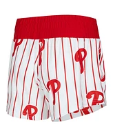 Concepts Sport Women's White Philadelphia Phillies Pinstripe Record Tank and Short Set