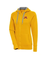 Antigua Women's Gold Minnesota Golden Gophers Victory Full-Zip Hoodie