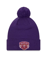New Era Men's Purple Orlando City Sc Jersey Hook Cuffed with Pom Knit Hat