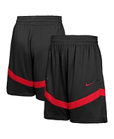 Nike Big Boys and Girls Black Chicago Bulls Practice Mesh Shorts