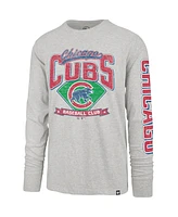 '47 Brand Men's Gray Chicago Cubs Fair Ball Franklin Long Sleeve T-Shirt