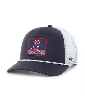 '47 Brand Men's Navy/White Cleveland Guardians Scratch Adjustable Trucker Hat