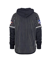 '47 Brand Men's Navy Houston Astros Pinstripe Double Header Pullover Hoodie