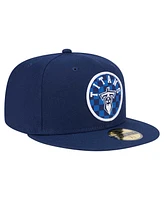 New Era Men's Navy Tennessee Titans Checkered 59FIFTY Fitted Hat