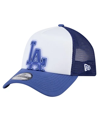 New Era Toddler White/Royal Los Angeles Dodgers Painted A-Frame 9FORTY Trucker Adjustable Hat