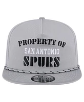 New Era Men's Gray San Antonio Spurs Throwback Property Of Golfer Snapback Hat