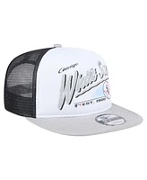 New Era Men's White/Gray Chicago White Sox Retro Script Trucker 9FIFTY Snapback Hat