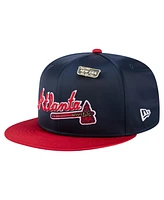New Era Men's Navy/Red Atlanta Braves Satin 59FIFTY Fitted Hat