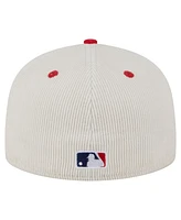 New Era Men's Cream/Red Washington Nationals Two-Tone Corduroy 59FIFTY Fitted Hat