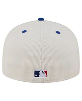 New Era Men's Cream/Royal York Mets Two-Tone Corduroy 59FIFTY Fitted Hat
