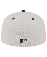 New Era Men's Cream/Navy Milwaukee Brewers Two-Tone Corduroy 59FIFTY Fitted Hat