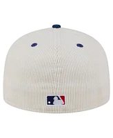New Era Men's Cream/Royal Los Angeles Dodgers Two-Tone Corduroy 59FIFTY Fitted Hat