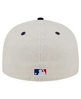 New Era Men's Cream/Navy Detroit Tigers Two-Tone Corduroy 59FIFTY Fitted Hat