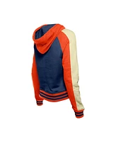 New Era Women's Navy Houston Astros Cooperstown Collection Cropped Raglan Pullover Hoodie