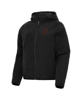 Antigua Women's Black San Francisco Giants Universe Full-Zip Hoodie Jacket