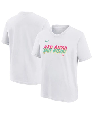 Nike Big Boys and Girls White San Diego Padres City Connect Wordmark T-Shirt