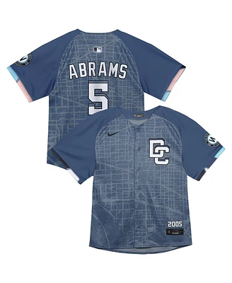 Nike Baby Boys and Girls Cj Abrams Blue Washington Nationals City Connect 2025 Limited Jersey