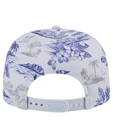 New Era Men's White Los Angeles Dodgers Printed Island Golfer Snapback Hat