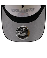 New Era Men's Cream/Black Pittsburgh Steelers 2025 Nfl Draft 9FORTY A-Frame M-Crown Adjustable Hat