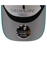 New Era Men's Cream/Aqua Miami Dolphins 2025 Nfl Draft 9FORTY A-Frame M-Crown Adjustable Hat
