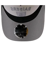 New Era Men's Cream/Black Las Vegas Raiders 2025 Nfl Draft 9FORTY A-Frame M-Crown Adjustable Hat