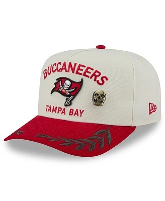 New Era Men's Cream/Red Tampa Bay Buccaneers 2025 Nfl Draft A-Frame 59FIFTY Fitted Hat