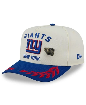 New Era Men's Cream/Royal York Giants 2025 Nfl Draft A-Frame 59FIFTY Fitted Hat