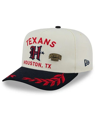 New Era Men's Cream/Navy Houston Texans 2025 Nfl Draft A-Frame 59FIFTY Fitted Hat