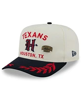 New Era Men's Cream/Navy Houston Texans 2025 Nfl Draft A-Frame 59FIFTY Fitted Hat