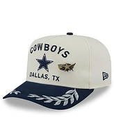 New Era Men's Cream/Navy Dallas Cowboys 2025 Nfl Draft A-Frame 59FIFTY Fitted Hat