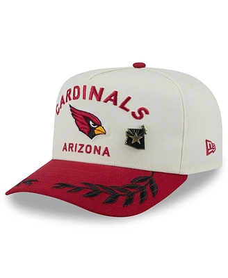 New Era Men's Cream/Cardinal Arizona Cardinals 2025 Nfl Draft A-Frame 59FIFTY Fitted Hat