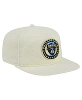 New Era Men's Cream Philadelphia Union 2025 Kickoff Snapback Golfer Hat