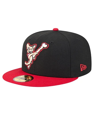 New Era Men's Black/Red El Paso Chihuahuas Authentic Collection 59FIFTY Fitted Hat
