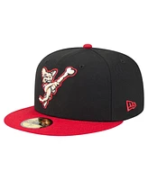 New Era Men's Black/Red El Paso Chihuahuas Authentic Collection 59FIFTY Fitted Hat