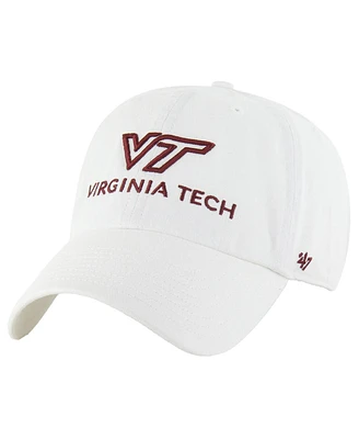 '47 Brand Men's White Virginia Tech Hokies Clean Up Adjustable Hat