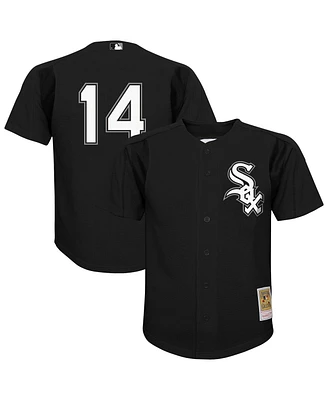 Mitchell & Ness Big Boys and Girls Paul Konerko Black Chicago White Sox Mesh Batting Practice Jersey