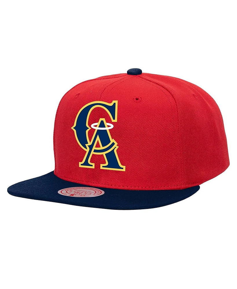 Mitchell & Ness Men's California Angels Cooperstown Collection Basic Flip Snapback Hat