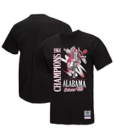Mitchell & Ness Men's Black Alabama Crimson Tide Retro Brush Mineral Wash T-Shirt