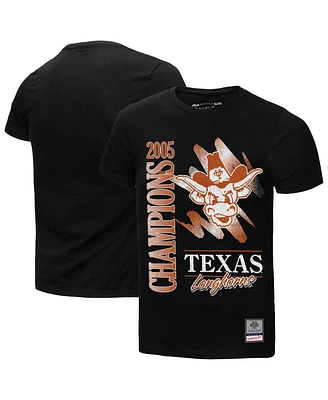 Mitchell & Ness Men's Black Texas Longhorns Retro Brush Mineral Wash T-Shirt