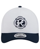 New Era Men's White/Navy New England Revolution 2025 Jersey Hook 9FORTY M-Crown Adjustable Hat