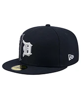 New Era Men's Navy Detroit Tigers Yarn Stitch 59FIFTY Fitted Hat