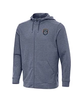 Antigua Men's Heather Navy San Diego Fc Effortless Full-Zip Hoodie Jacket