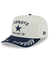 New Era Men's Cream/Navy Dallas Cowboys 2025 Nfl Draft A-Frame 9FIFTY Snapback Hat