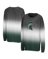 Colosseum Women's Black Michigan State Spartans Winkle Dip Dye Long Sleeve T-Shirt