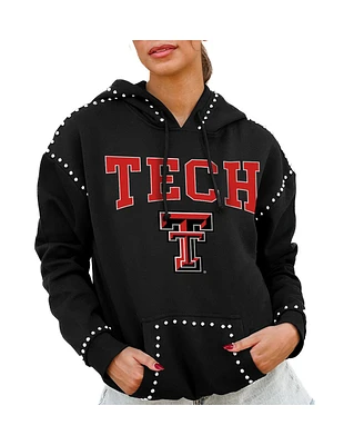 Gameday Couture Women's Black Texas Tech Red Raiders Studded Pullover Hoodie