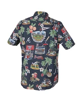 Reyn Spooner Men's Navy Atlanta Braves Scenic Tri-Blend Performance Button-Up Top