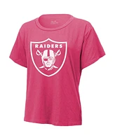 Majestic Women's Maxx Crosby Pink Las Vegas Raiders Name Number T-Shirt