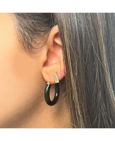 The Lovery Onyx Hoop Earrings millimeters