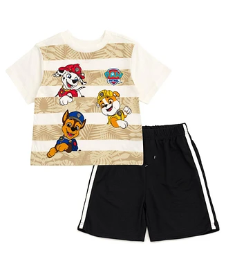 Paw Patrol Toddler Boys T-Shirt and Mesh Basketball Shorts Outfit Set