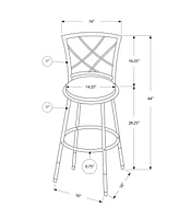 2 Piece Metal Bar Chair Set for Indoor or Outdoor Seating